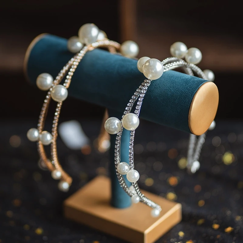 

Европейский жемчуг невесты хрустальные диадемы Короны свадебные головные уборы вечерние украшения для волос Вечеринка головной убор