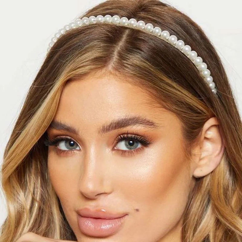 Женская повязка на голову с искусственным жемчугом богемная свадебная тиара