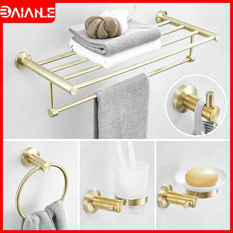 Держатель для полотенец из нержавеющей стали с полкой | Обустройство дома