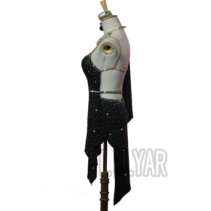 Новинка платье для латинских танцев соревнований танцевальная юбка костюмы