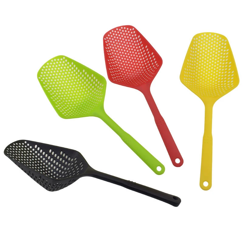 

PP Plastic Food Grade Plastic Drain Shovel Ice Shovel Colander Water-proof French Fries Cooking Colander Kitchen Accessories