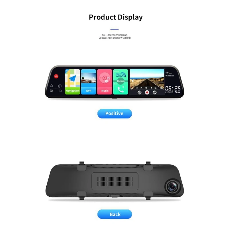 12 Inch Android 8.1 Adas Dash Cam Car Dvrs Camera Gps Navi Bluetooth Fhd Video Recorder 4G Wifi Dvr Mirror | Автоэлектроника