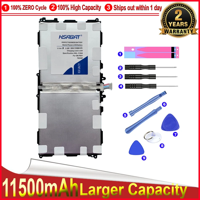 Аккумулятор HSABAT 0 цикл 11500 мАч для Samsung GALAXY Note 10 1 Tab Pro P600 P601 P605 | Компьютеры и офис