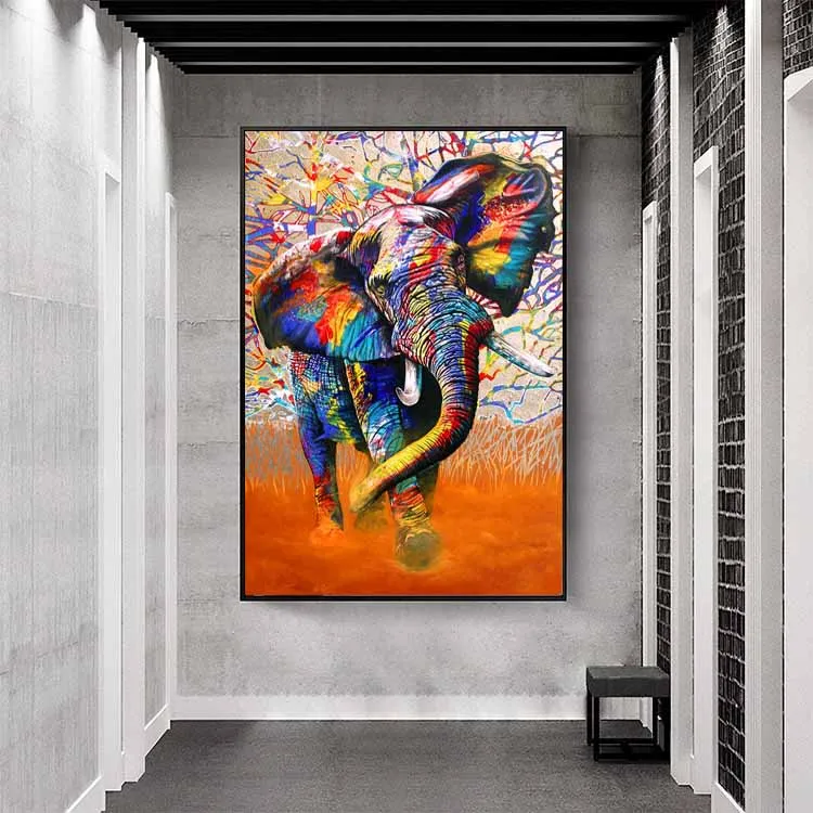 Абстрактная красочная настенная художественные плакаты и принты с изображением