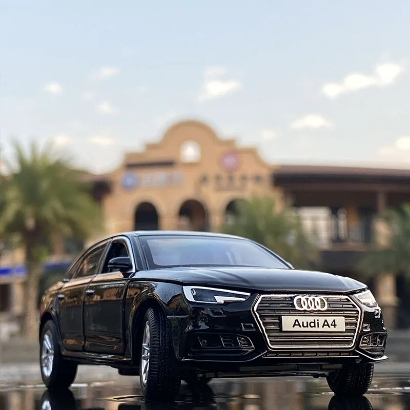 Modelo de coche de aleaci&oacute;n AUDI A4 1:32, veh&iacute;culo fundido a presi&oacute;n y de juguete, modelo de coche de Metal, colecci&oacute;n de simulaci&oacute;n, sonido y luz, juguete para ni&ntilde;os, regalo-4