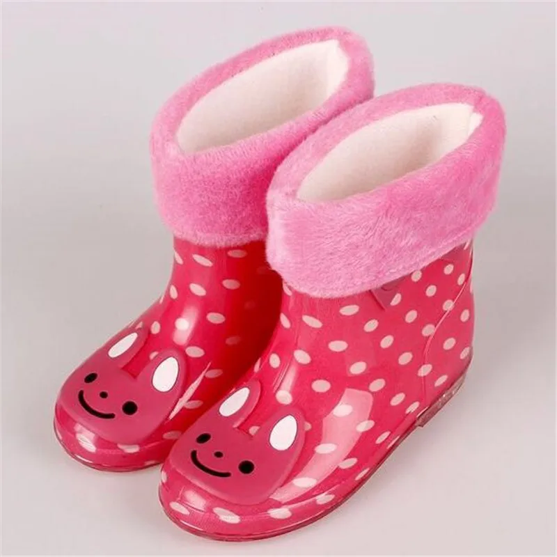 Детские Нескользящие ботинки для дождя с мультяшным рисунком на все сезоны