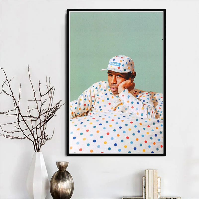 Холст Плакаты с живописью и принтом в стиле «хип-хоп» реперская музыка Tyler The Creator Wall Art абстрактные картины декорации Декор для дома образы - Цвет: Yellow