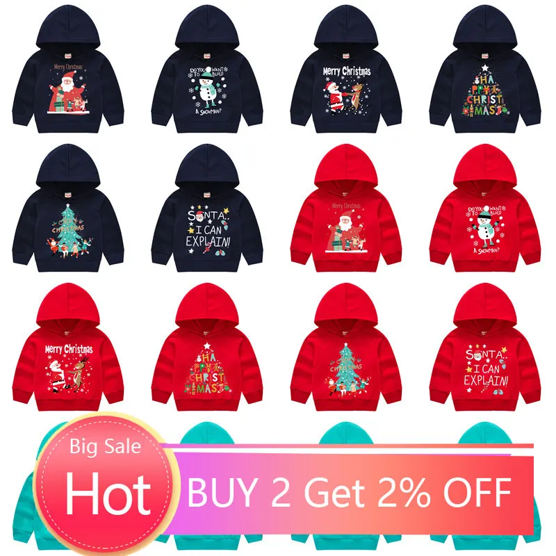 Рождественская Толстовка с капюшоном для детей коллекция 2019 года сезон осень