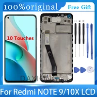 6 53%e2%80%9d original for xiaomi redmi note 9 lcd display touch screen digitizer assembly replacement with frame for redmi 10x 4g