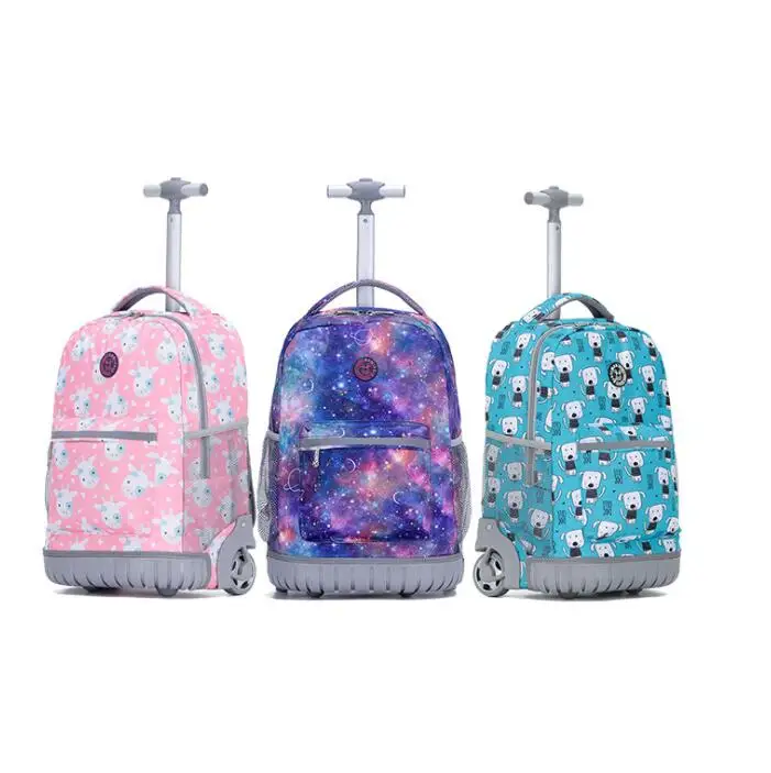 Children wheeled backpack bags for travel bag wheels School Rolling backpack Bags for teenagers travel trolley bag luggage bags