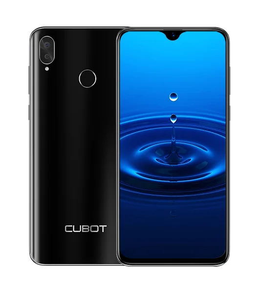 Cubot R15 смартфон 6,26 ''19:9 Капля воды Экран MT6580P 4 ядра Android 9,0 2 ГБ+ 16 Гб пальца ID двойная задняя камера 13MP 3000 мАч - Цвет: Black