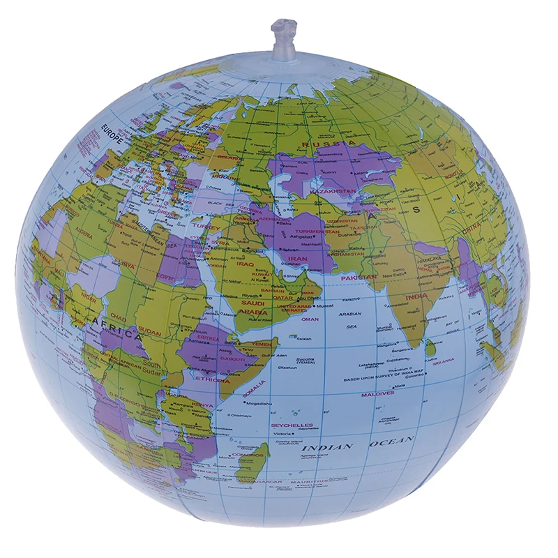 

Stress Relief World Globe Teach Education Geography Toy Inflatable Map Balloon Beach Ball Family Educational Toys for Children