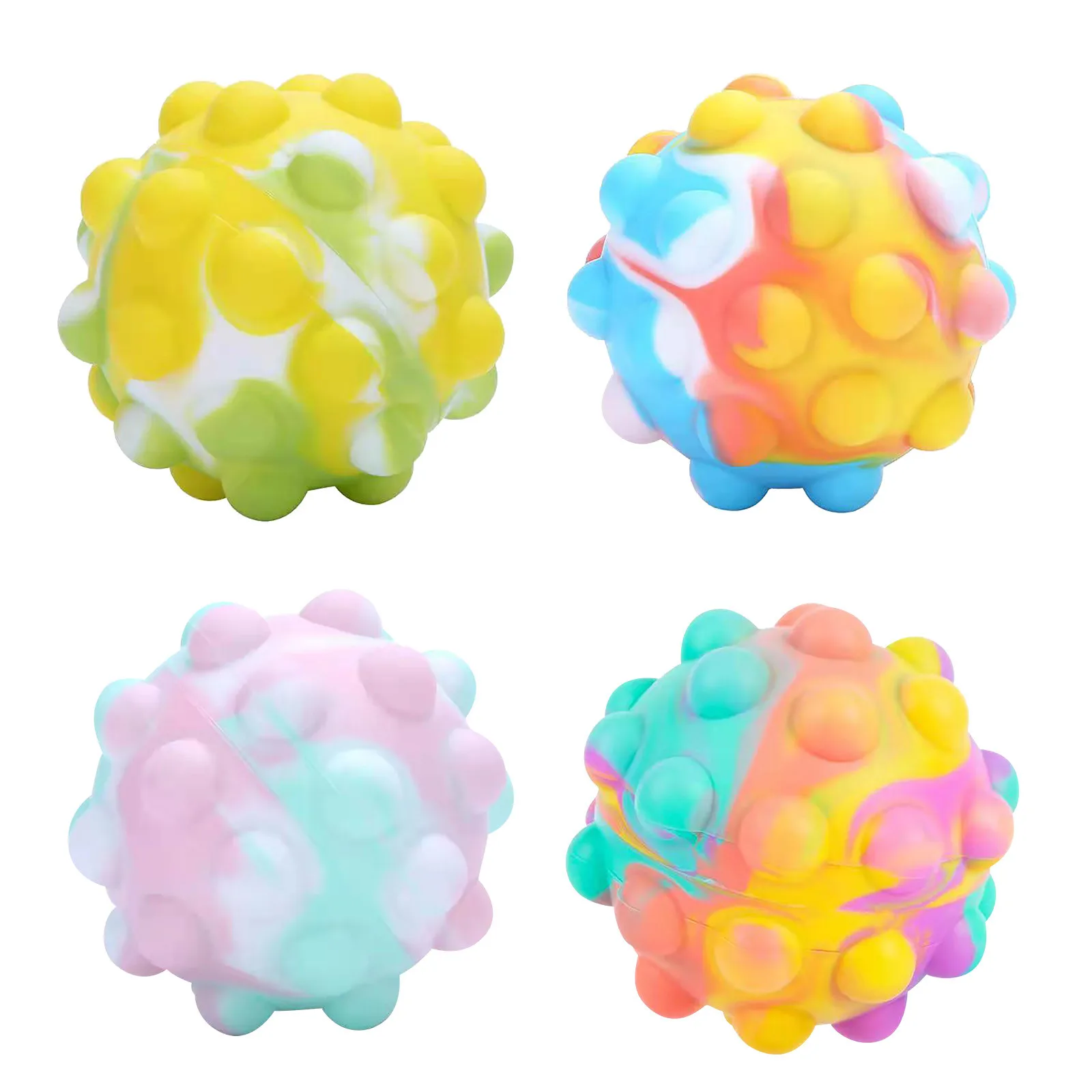 

4 Exclusive Styles Popin 3D Fidget Toys Ball New Gameplay Anti Stress Kawaii Poppit Fidget Sensory Toy Ball Kid Gift brinquedos