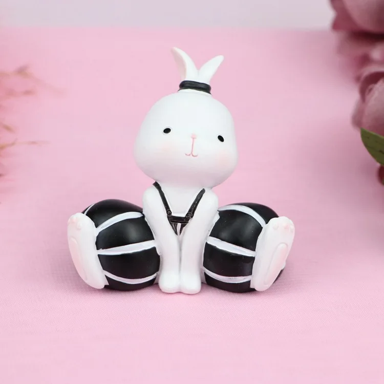 Kawaii с милым кроликом; сказочный сад, миниатюра фигурки моды стол служебный автомобиль аксессуары для украшения дома, рождественский подарок для девочек