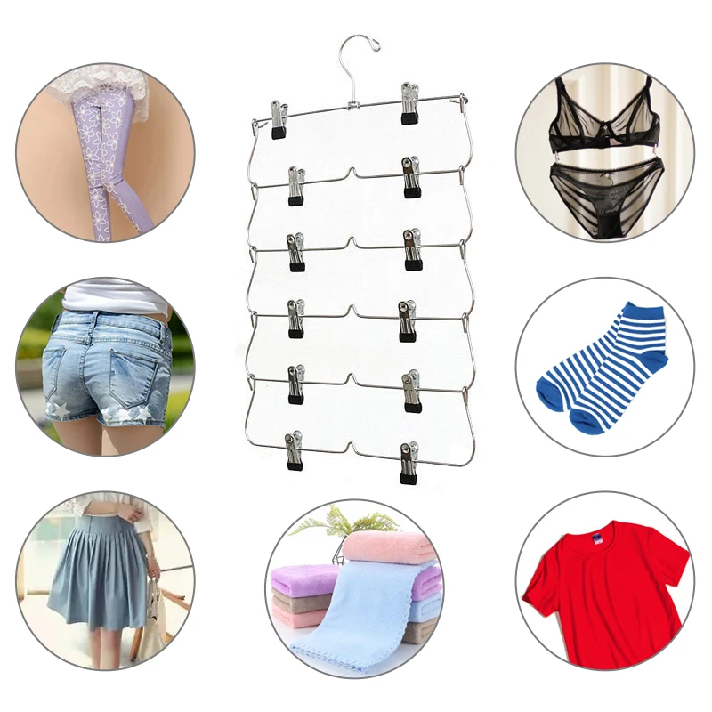 6 слойная юбка брюки для девочек шорты вешалки с регулируемые зажимы Экономия