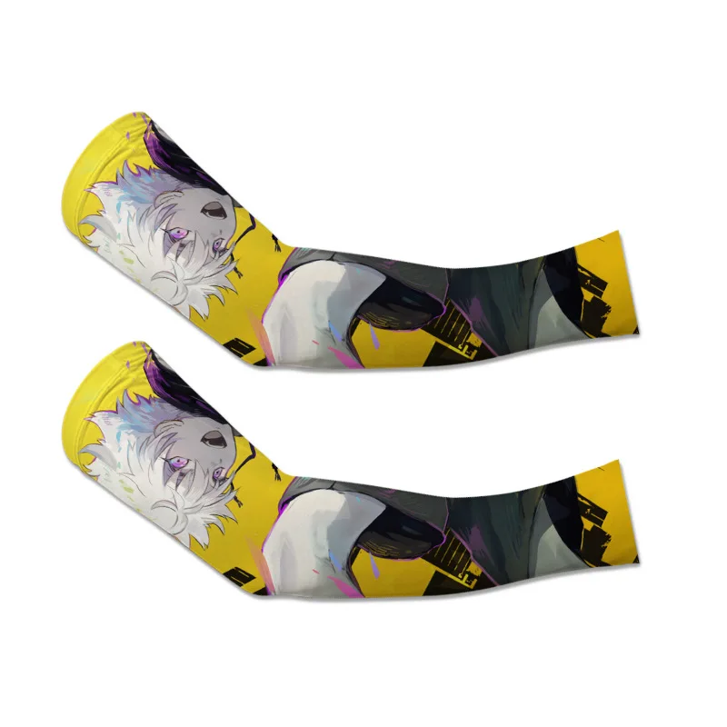 

Two-dimensional Ice Sleeve Outdoor Sun Protection Arm Guard Riding Gloves Ice Silk Basketball Sleeve Men and Women Summer