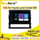 YellowBerry новая модель android радио GPS-навигатор плеер для Toyota Land Cruiser 200 2016-2019 головное устройство авто видео стерео