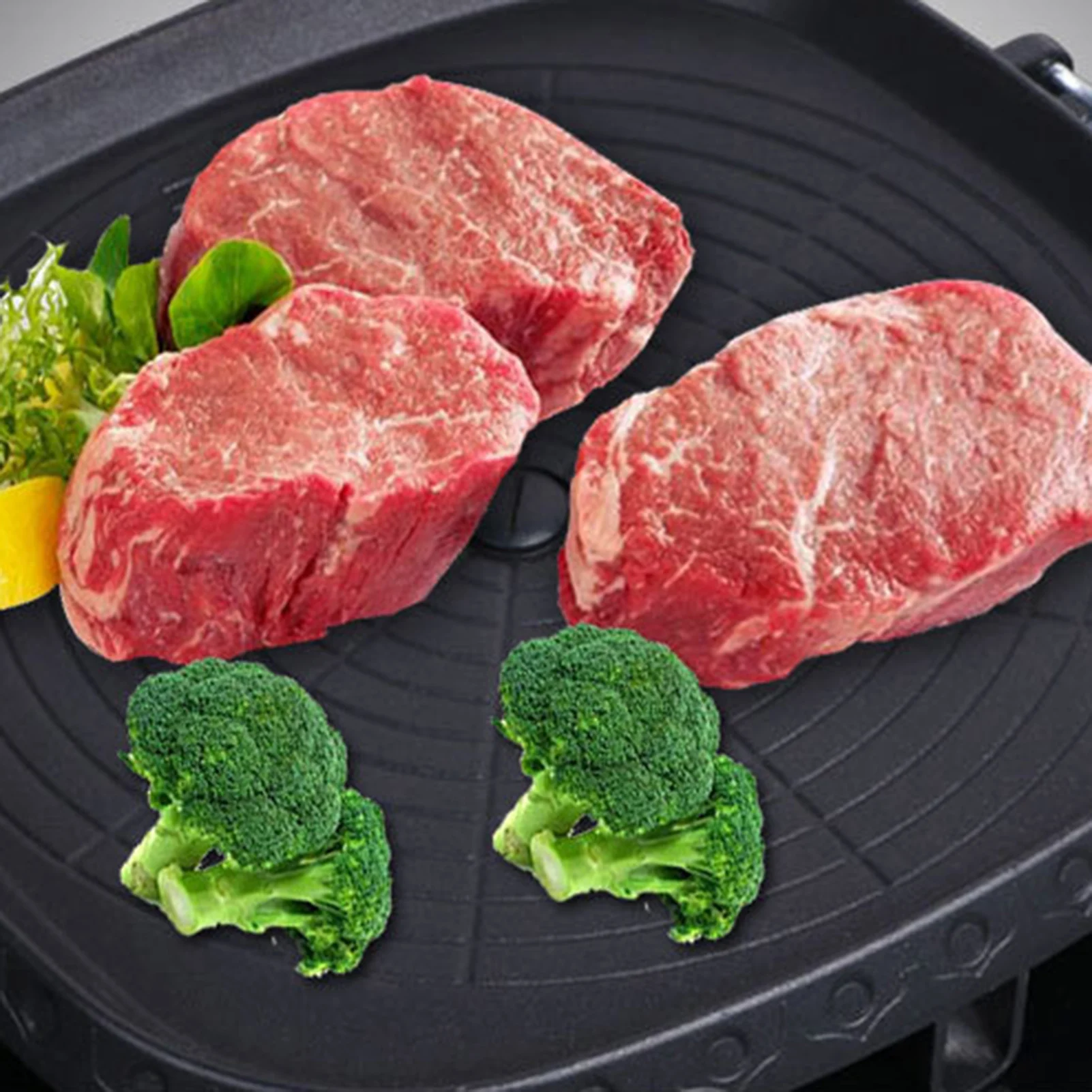 

Camping Square Grill Pan with Coated Surface Non-stick Stovetop Plate Grill Pan Aluminum Alloy Baking Tray