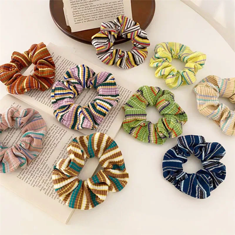 

Vintage Knitting Scrunchie Hairband For Women Girls Elastic Hair Bands Hair Accessories Headband Gum Hair Tie Ponytail Holder