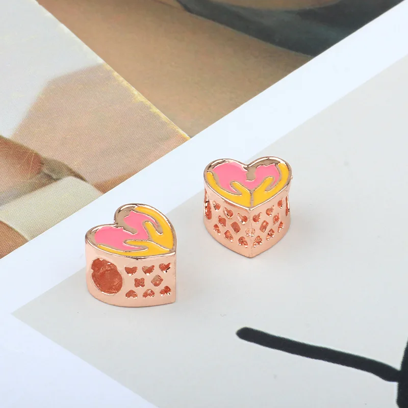 Модный Оригинальный браслет Love Mom с бусинами в форме сердца очаровательные