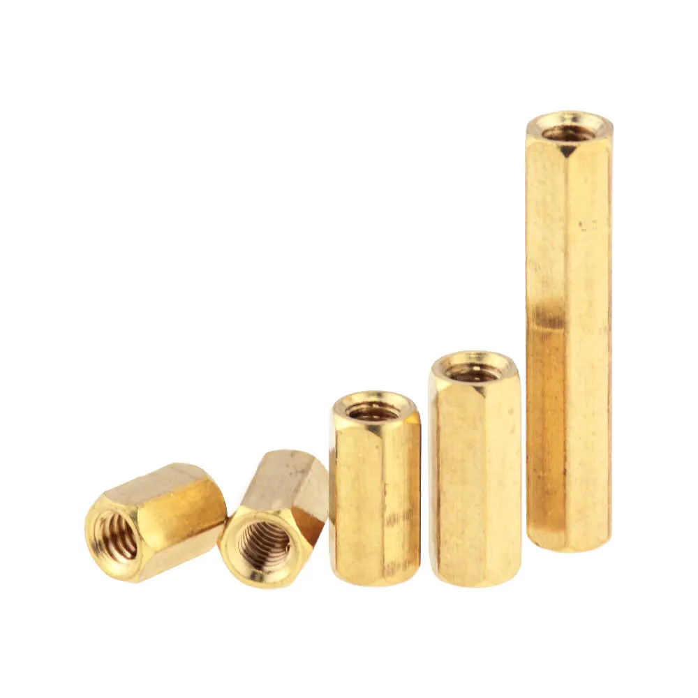 10 шт. M3 * 4 50 5 6 8 15 20 25 30 35 40 Шестигранная с внутренней резьбой латунная Проставка