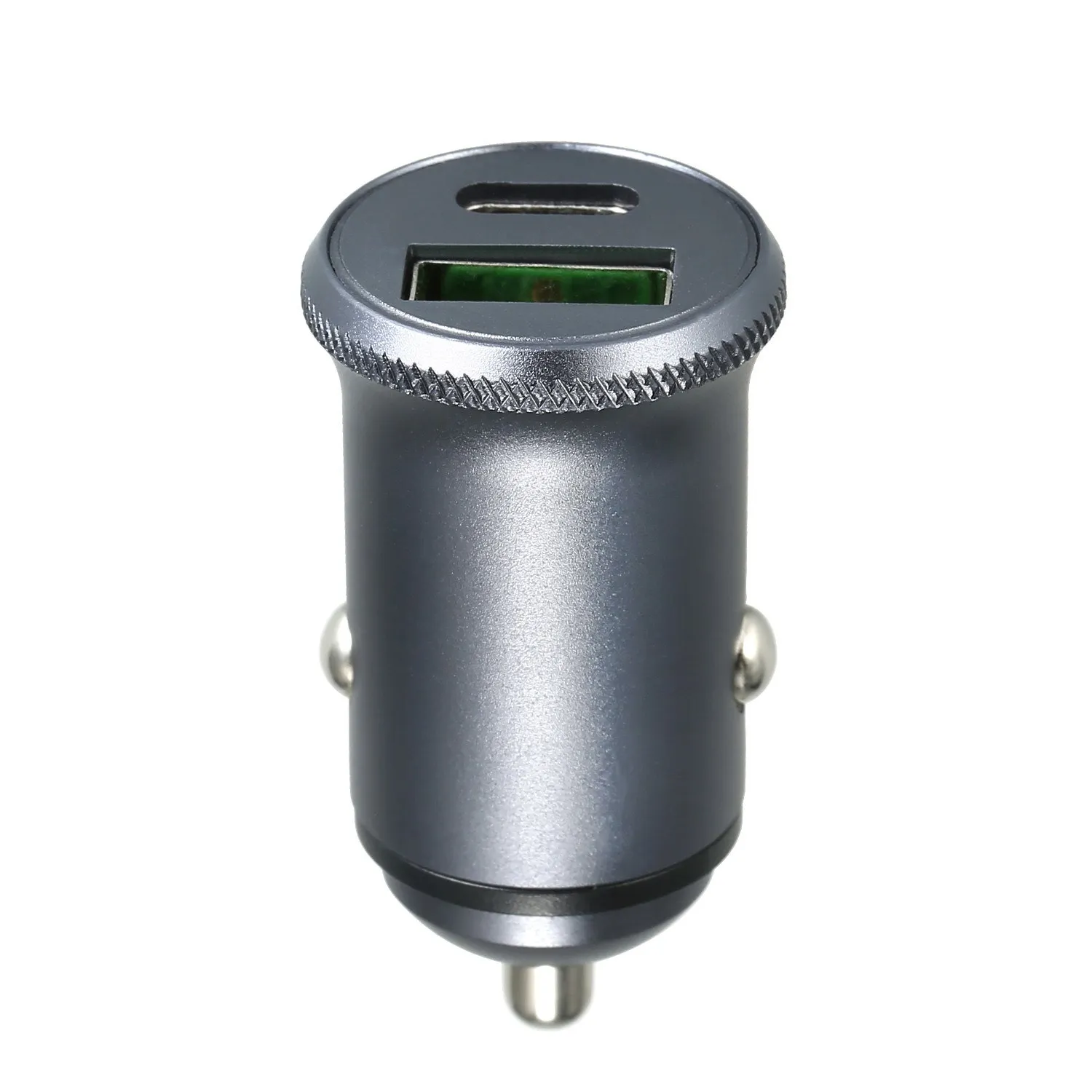 Автомобильное зарядное устройство USB Type-C 12V 5V 4A/9V 3A мини совместимое