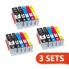 15 шт. PGI 650 CLI 651 чернильный картридж для Canon Pixma MG6360 MG6460 MG7160 IP7260 iX6860 iP8760 MX726 MX926 принтер PGI650 CLI651