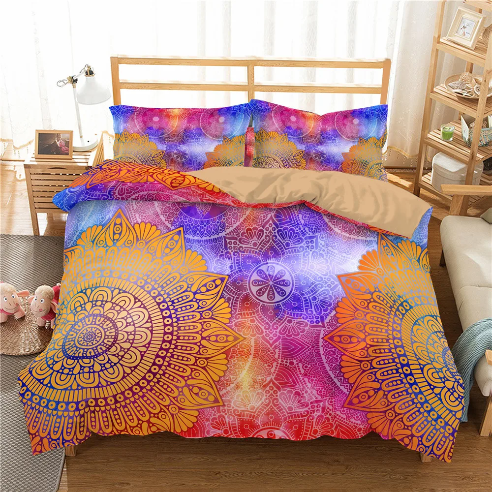 

Mandala 3d Comforter Bedding sets Luxury Duvet Cover set Quilt Cover Pillowcase Queen King Size Bedlinen Bedspread