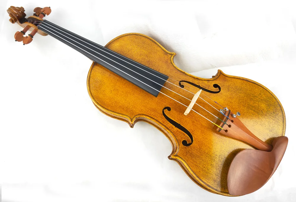 50 лет ели! Скрипка Harrison Amati 4/4 Geige#2158, уровень концерта и ручной работы масло антикварный лак