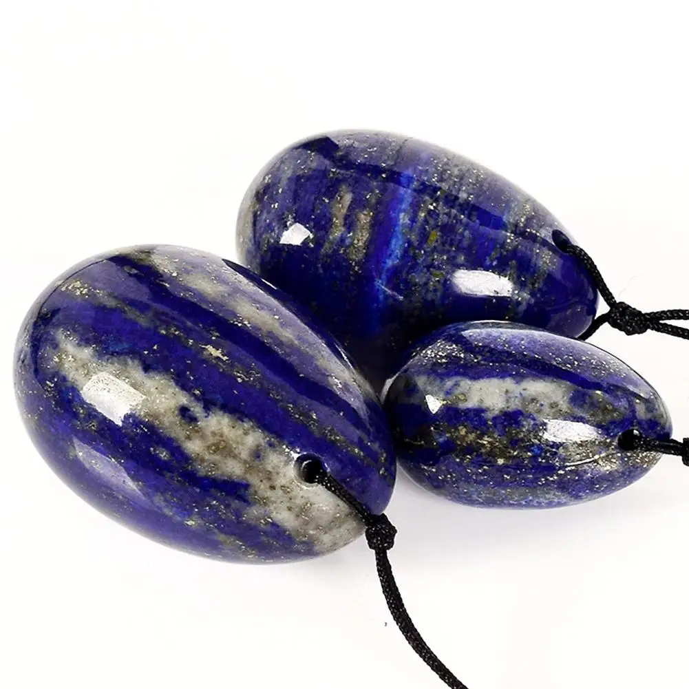 Movconly Нефритовое яйцо с отверстием натуральный Ляпис лазурит яичный хрустальный