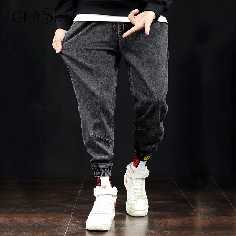 Gersri модные мужские джинсы повседневные свободные ботильоны Длина джинсовые