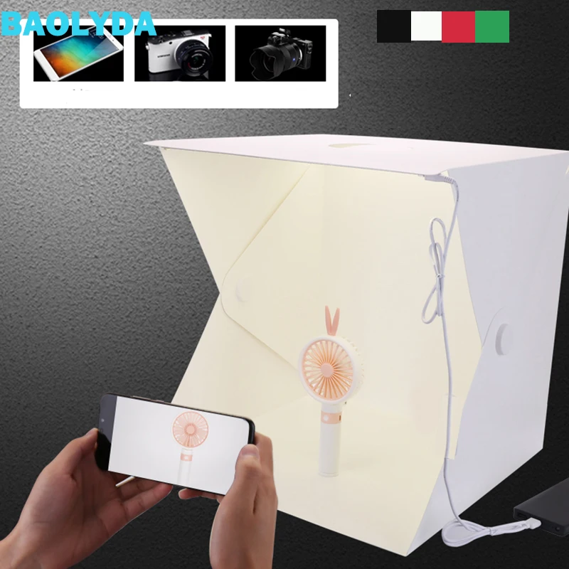 Baolyda мини студийный светильник ing Kit 2 светодиодный трубка коробка 40*40 для