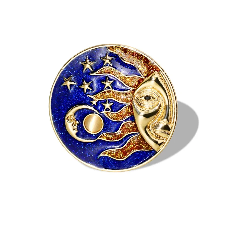 

Starry Sky Enamel Pin Space Badge Night Moon phase Mercury Planet Constellation Astronaut Vast Universe Jewelry Lapel Pin Brooch
