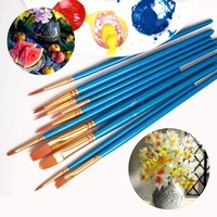 10 pcsset paint brushes watercolor painting drawing brushes nylon painting brush for children adults art brushes blue purple
