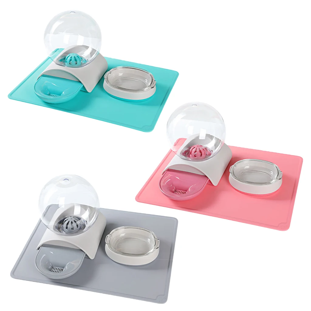 

Automatic Pets Water Bowl Food Bowls, Auto Cats Water Dispenser for Small Medium Size Dogs Drinking Bowls Food Station Dispenser