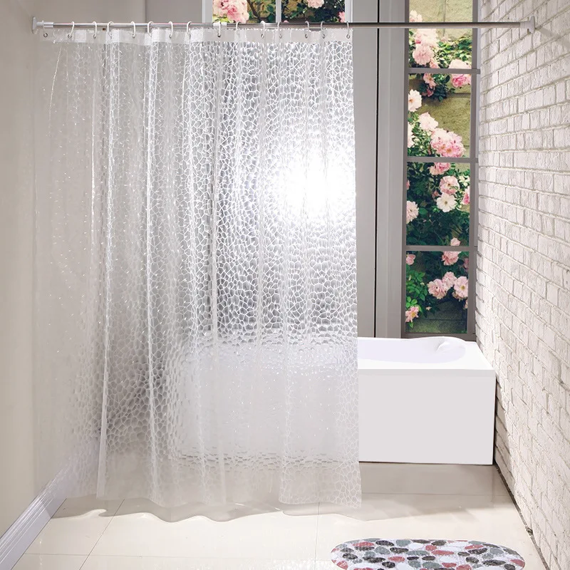 

blue plastic rustic clear shower curtain liner hooks rod for bathroom mildew resistant waterproof bath curtain