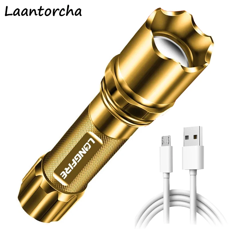 

Водонепроницаемый светодиодный тактический мини-фонарик с зарядкой от USB