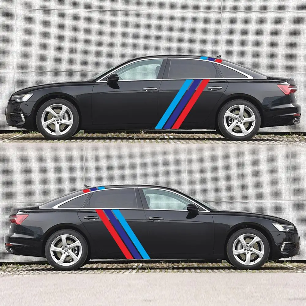 Автомобильный стикер 160x12 см автомобильный самодельный в полоску гоночная линия