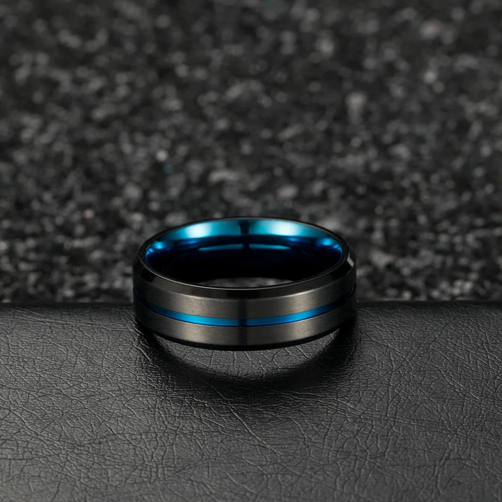 JHSL классические мужские массивные кольца синего и золотого цвета из нержавеющей