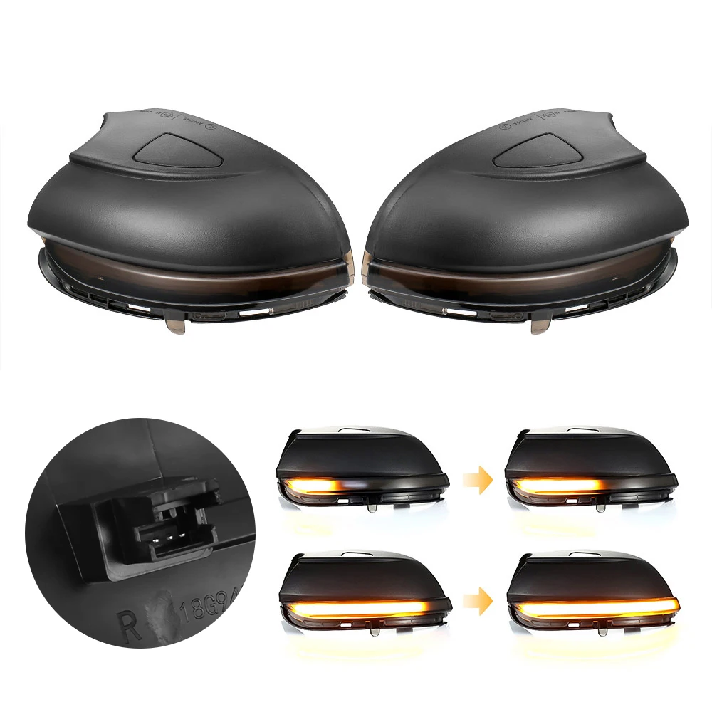 For Volkswagen VW Golf 6 MK6 GTI Touran LED Dynamic Turn Signal Light Side Wing Rearview Mirror Indicator Sequential | Автомобили и