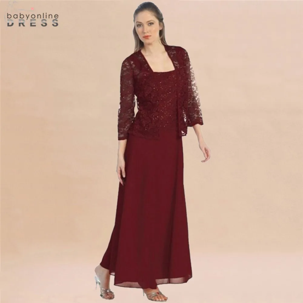 Babyonlinedress кружевное вечернее платье трапециевидной формы длинное с курткой