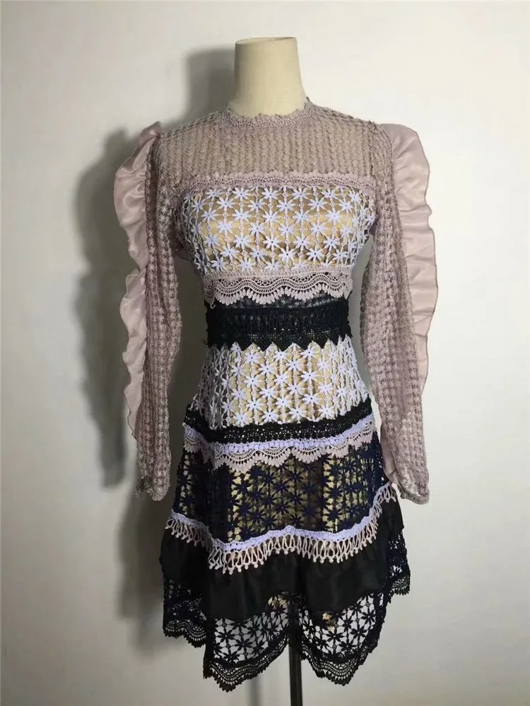 Женское вечернее платье-миди кружевное лоскутное вечерние-Автопортрет с