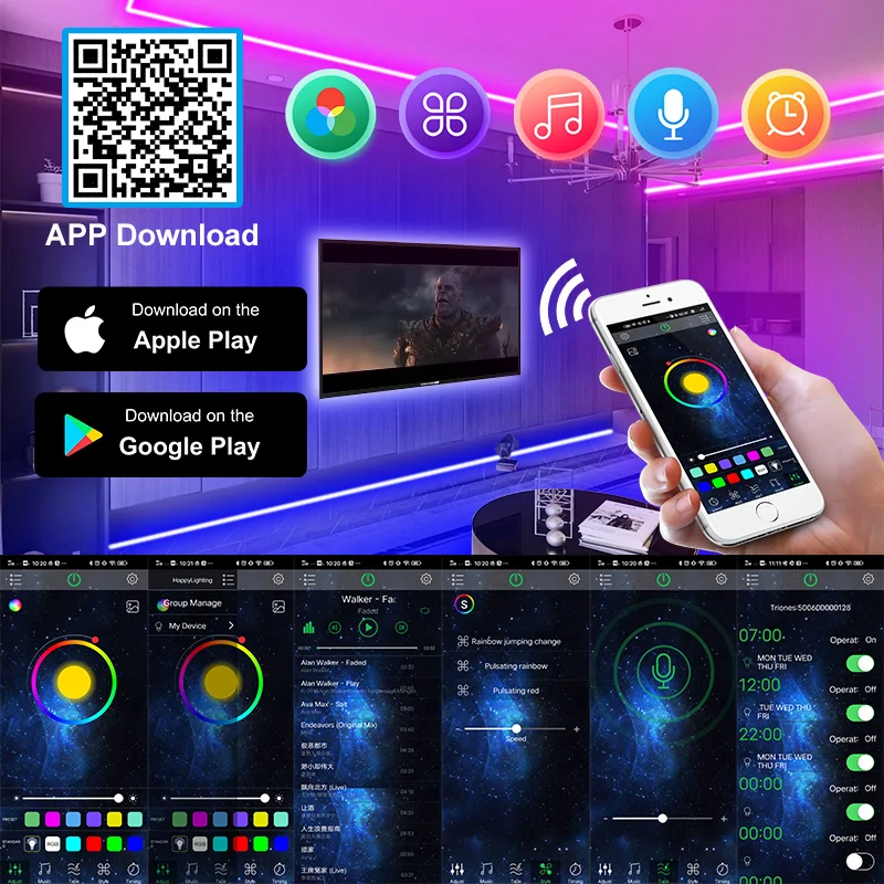 

5V USB Bluetooth Led Lights Strips 5050 Flexible Led Tape Ribbon Bluetooth Backlighting Phone APP TV Light 1M 2M 3M 4M 5M