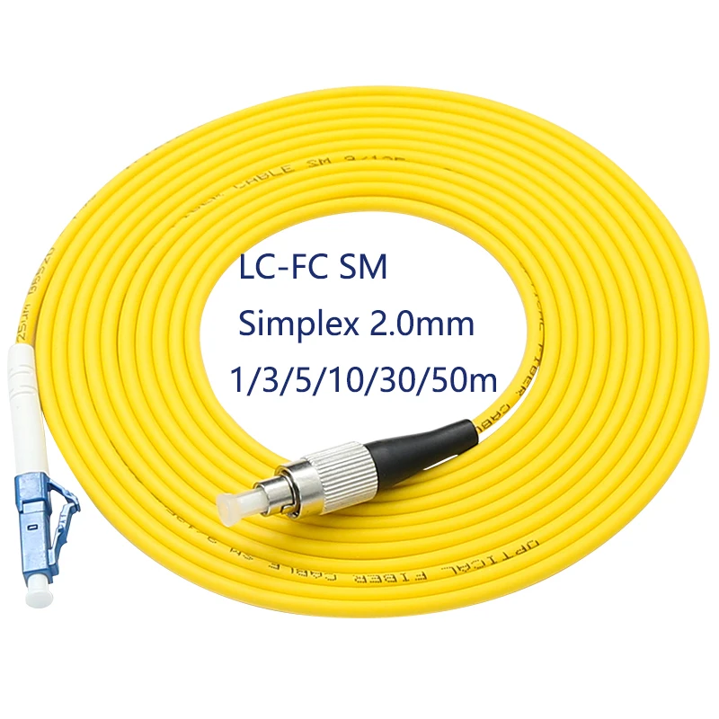 

10Pcs/Pack LC/UPC-FC/UPC Singlemode SM Simplex Fiber Optical Jumper Fiber Optic Patch Cord 1m/3m/5m/10m/30m/50m