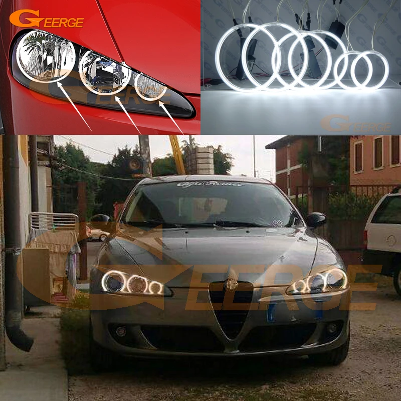 

Excellent 6 pcs Ultra bright CCFL Angel Eyes Halo Rings kit Day Light For Alfa Romeo 147 2005 2006 2007 2008 2009 2010