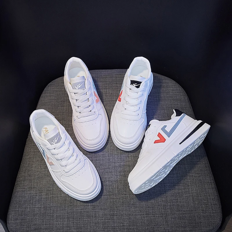 Туфли женские сетчатые дышащие на толстой подошве повседневная Корейская версия