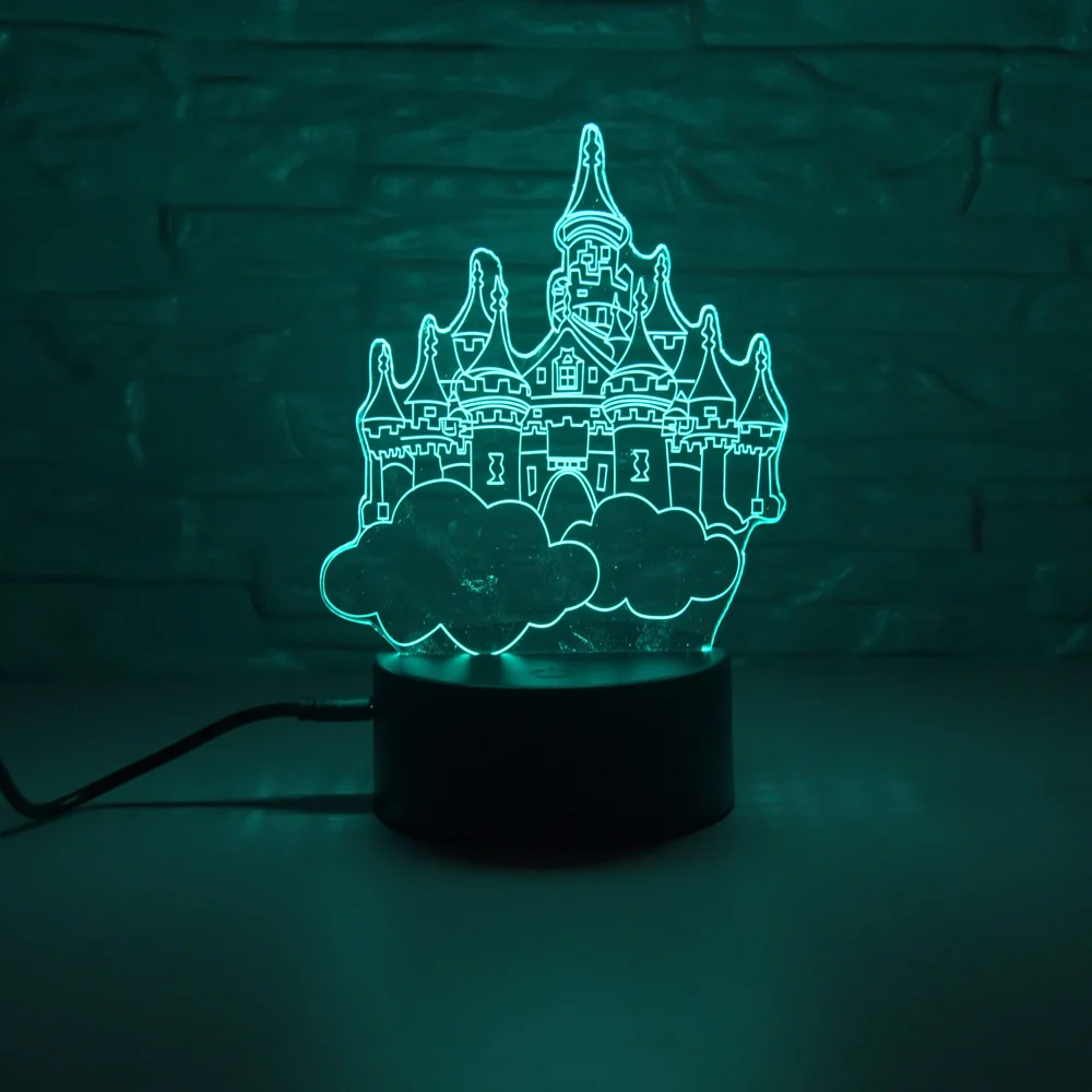 Пульт дистанционного управления Санта 3D светодиодный светильник Настольная лампа Иллюзия ночник 7 цветов Изменение настроения лампа 3AAA USB с питанием от аккумулятора лампа