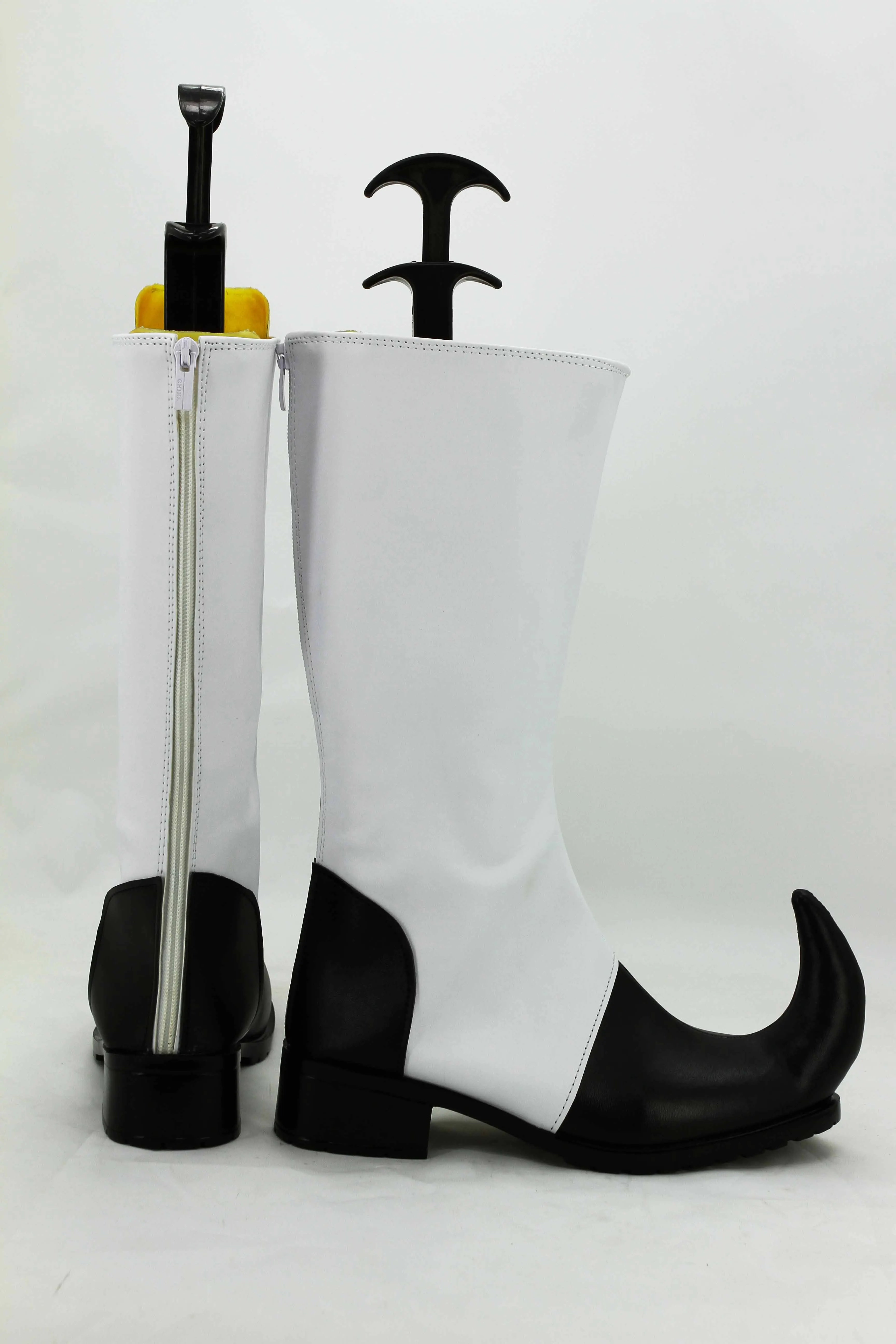 Туфли для косплея черного Батлера высокие ботинки с принтом кинжала белые