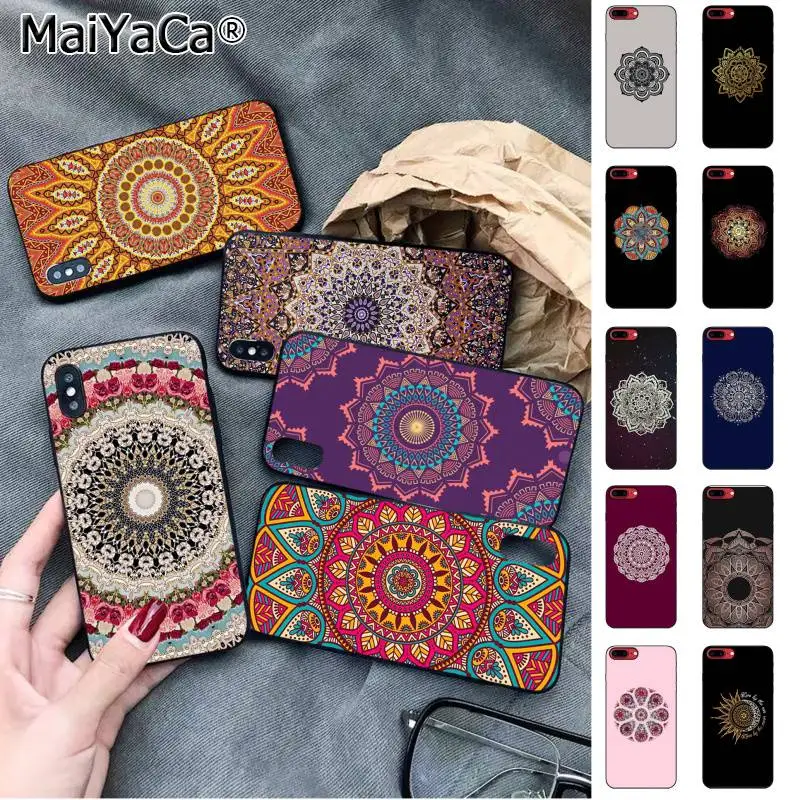 MaiYaCa Мандала Цветочный узор Smart Cover чехол для телефона iphone 12 pro max SE 2020 11 XS MAX 8 7 6 6S Plus X