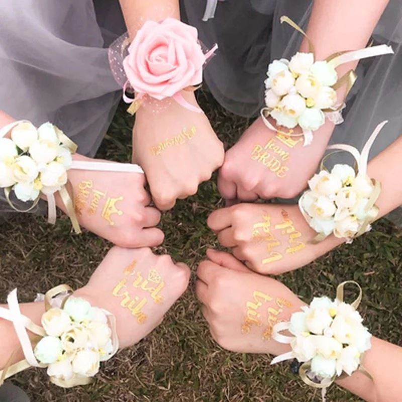 Надпись Невеста тройник наклейка из винного стекла для Жених подружки невесты